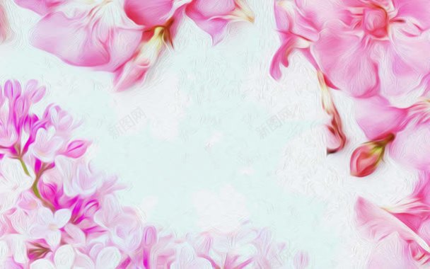粉色梦幻花朵海报背景