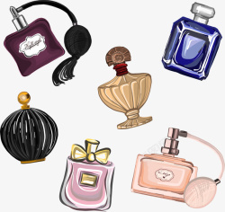 不同款式不同款式的香水矢量图高清图片