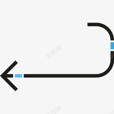 发散箭头回来图标图标