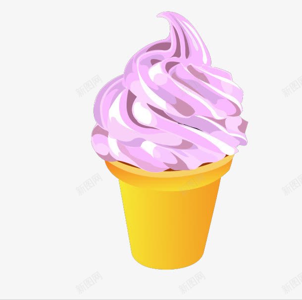 香芋冰淇淋png免抠素材_88icon https://88icon.com 冰淇淋 冷饮 卡通 紫色 雪糕 食物