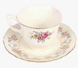 玫瑰花纹欧式茶杯素材