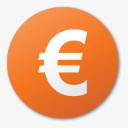 货币欧元红色的锡耶纳图标图标