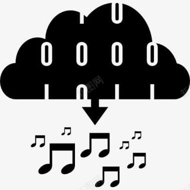 SPA主题的音乐数据的云图标图标