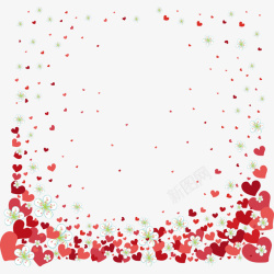爱心花朵装饰图案素材