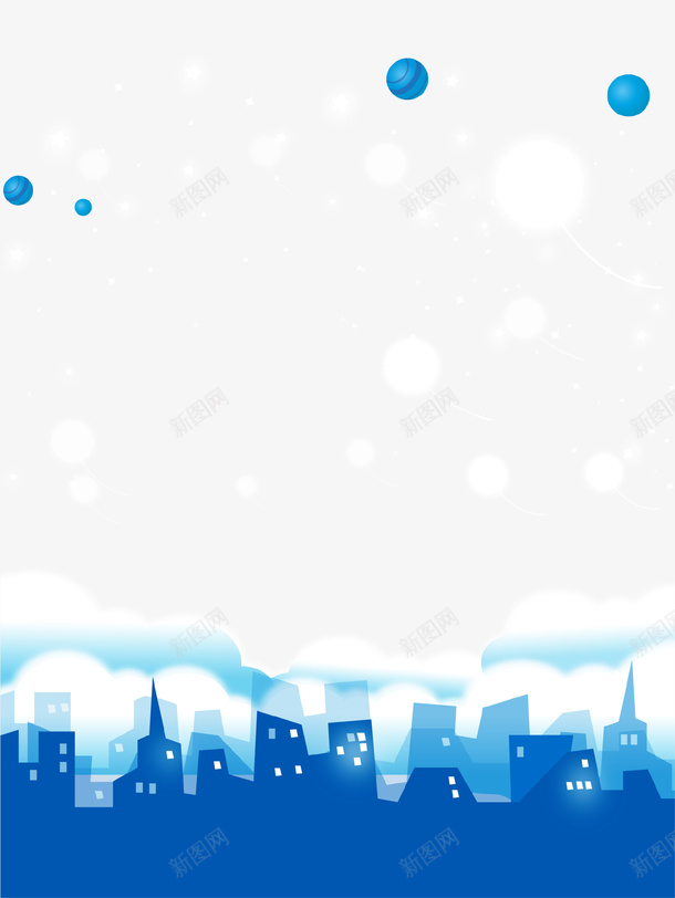 蓝色创意城市夜景海报背景psd免抠素材_88icon https://88icon.com 创意设计 城市 夜景 泡泡 海报 蓝色 运动