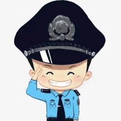 笑嘻嘻的警察素材