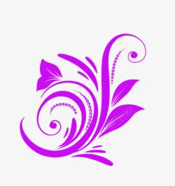 紫色花纹欧式花纹装饰素材