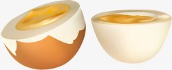 熟蛋黄切开的腌鸡蛋高清图片