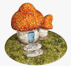 精灵住的蘑菇房子素材