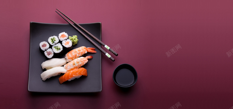 美食好吃的寿司摄影背景