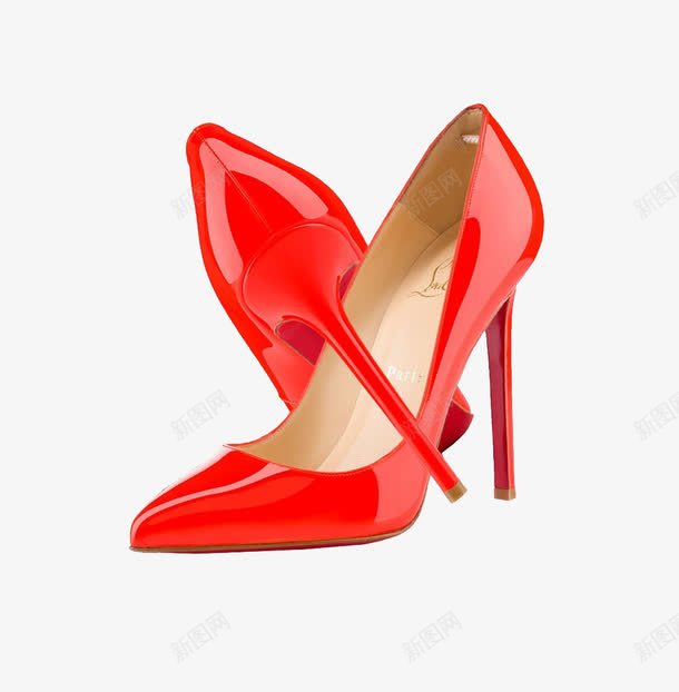 红色高跟鞋png免抠素材_88icon https://88icon.com 女性 尖头鞋 红色 高跟鞋