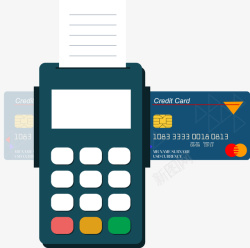 信用卡账单信用卡刷卡矢量图高清图片