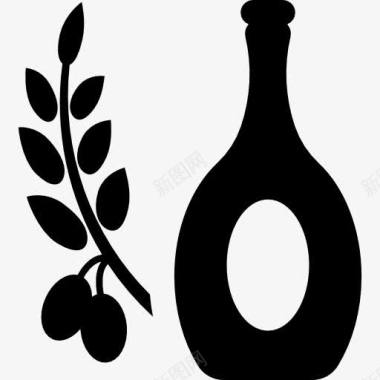 橄榄油滴橄榄油图标图标