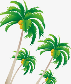 椰子树树淘宝绿色素材