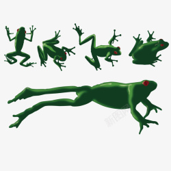彩绘青蛙矢量图素材