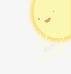 黄色太阳雨素材