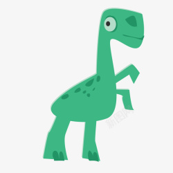 绿色动物恐龙矢量图素材