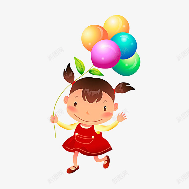卡通小孩和气球png免抠素材_88icon https://88icon.com png素材 卡通画 小孩 气球