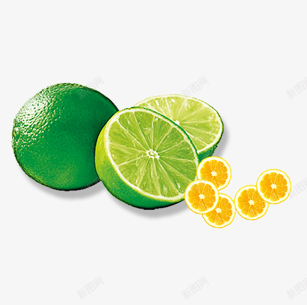绿橙和黄橙图psd免抠素材_88icon https://88icon.com 免抠图素材 水果 绿橙 黄色的橙子