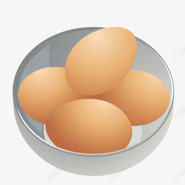 一碗鸡蛋矢量图ai免抠素材_88icon https://88icon.com 3D 器皿 承装 陶瓷 矢量图