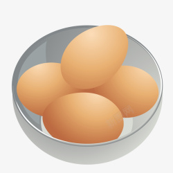 一碗鸡蛋矢量图素材