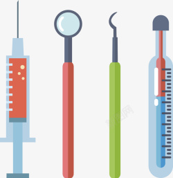 牙科工具矢量图素材