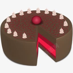 精美的巧克力蛋糕图标图标