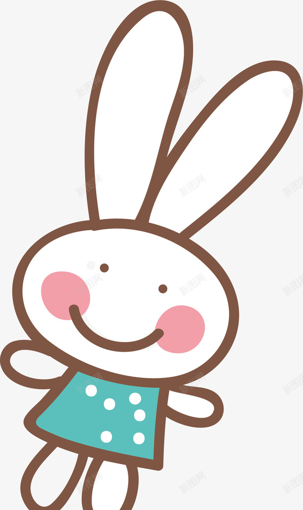 手绘可爱小兔子矢量图ai免抠素材_88icon https://88icon.com 创意 卡通 小兔子 彩色图 手绘图 漫画 简单 矢量图