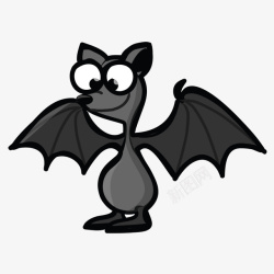 蝙蝠超萌卡通手绘Q版动物下素材