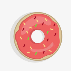 彩色圆弧甜甜圈美食元素矢量图素材