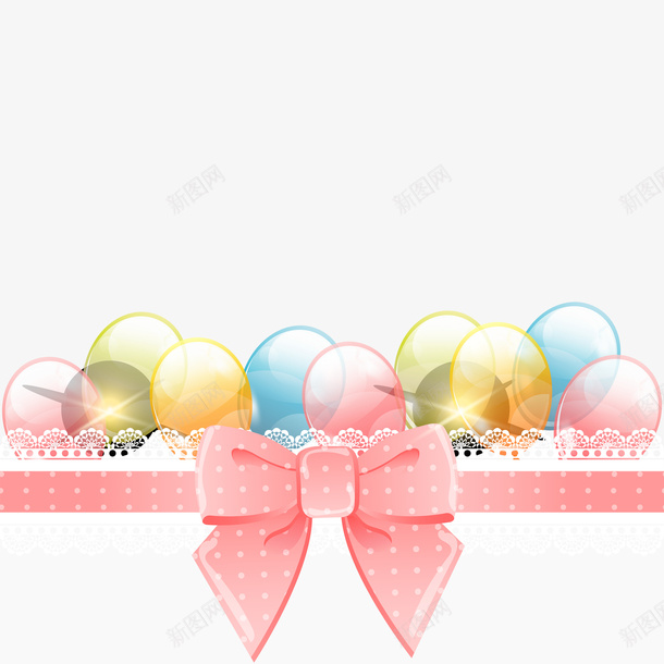 蕾丝丝带气球装饰png免抠素材_88icon https://88icon.com 丝带 免抠png 气球 蕾丝 装饰图案