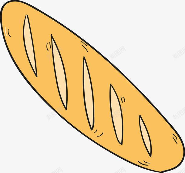 黄色的手绘面包png免抠素材_88icon https://88icon.com PNG 手绘 面包 黄色