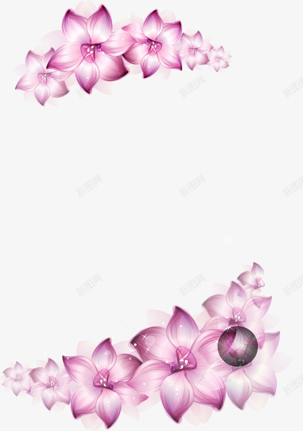 装饰用紫色唯美花朵矢量图ai免抠素材_88icon https://88icon.com 唯美花朵 紫色 装饰用 矢量图
