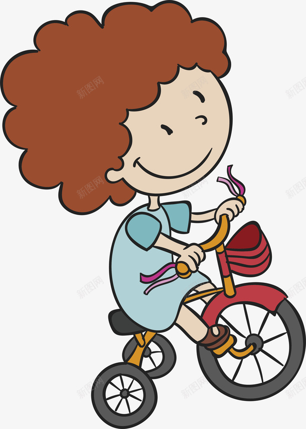 骑自行车的女孩矢量图eps免抠素材_88icon https://88icon.com 卡通女孩 手绘女孩 矢量png 自行车 骑自行车 骑行 矢量图