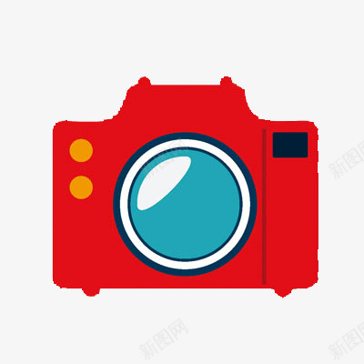 红色卡通照相机png免抠素材_88icon https://88icon.com 卡通 扁平 手绘 拟物化 摄影 红色