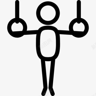 体操吊环体操运动员吊环图标图标
