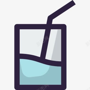 玻璃雨珠软饮料图标图标