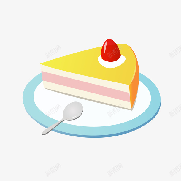 卡通盘子里的蛋糕食物矢量图ai免抠素材_88icon https://88icon.com 下午茶 卡通 盘子里 蛋糕设计 食物设计 矢量图