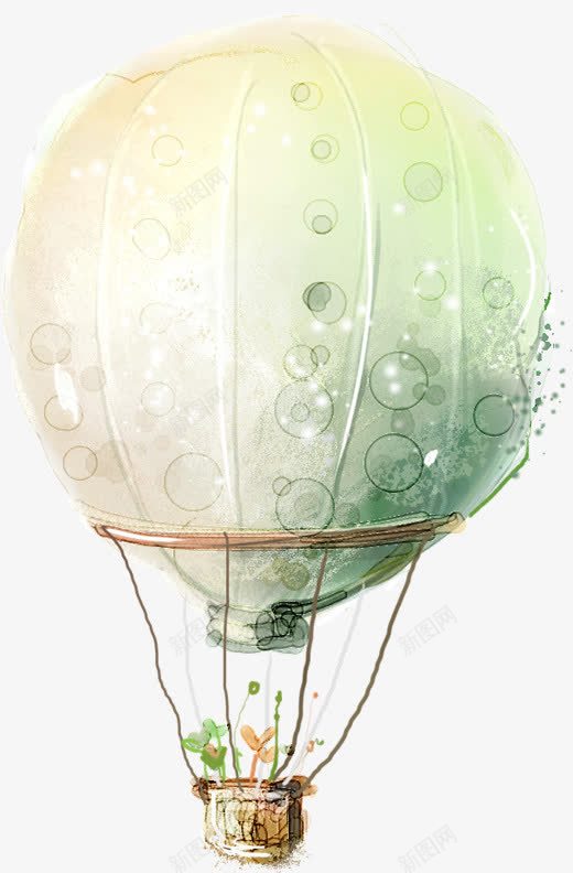 创意合成水彩唯美的热气球png免抠素材_88icon https://88icon.com 创意 合成 水彩 热气球