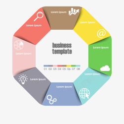 多边形信息图表矢量图素材