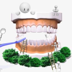 3D牙齿健康图素材