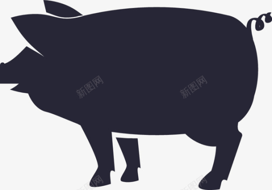 财神猪猪矢量图图标图标