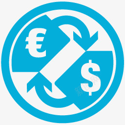 货币货币ED地铁车站的蓝色图标图标