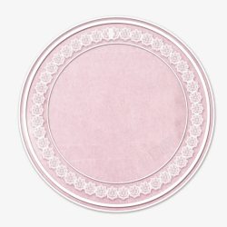 粉色圆形蕾丝素材