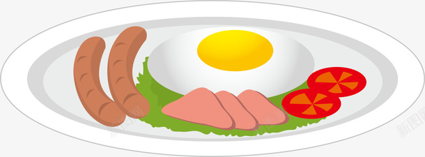 白色卡通早餐png免抠素材_88icon https://88icon.com 早点 白色早餐 美食 装饰图案 食物 香肠 鸡蛋