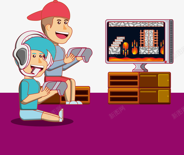 两个正在打游戏的人矢量图eps免抠素材_88icon https://88icon.com 两个人 人 游戏 游戏png 游戏矢量图 矢量图