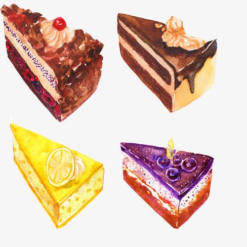 三角面包小食手绘画png免抠素材_88icon https://88icon.com 奶油 巧克力味 手绘美食 水果味 面包
