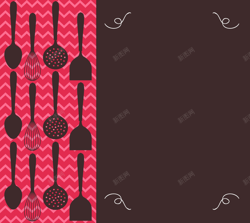 欧式可爱餐饮海报邀请函矢量背景ai设计背景_88icon https://88icon.com 厨具 可爱 手绘背景 欧式背景 矢量背景 红色背景 菜单背景 餐饮海报 矢量图