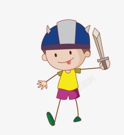 卡通男孩矢量图素材