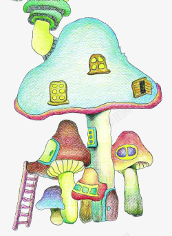 蘑菇房子素材